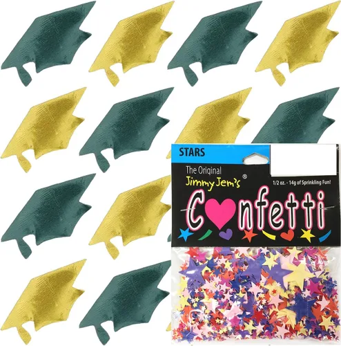 Miniatura 31 de Confetti Grad Cap Negro, Azul Marino Combo - 2 bolsas de media onza (1 oz)