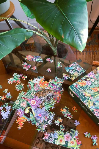 Miniatura 7 de Gibsons Jungle Dream - Rompecabezas de 1000 piezas, diseño colorido de animales y flores, rompecabezas ecológico para adultos y adolescentes
