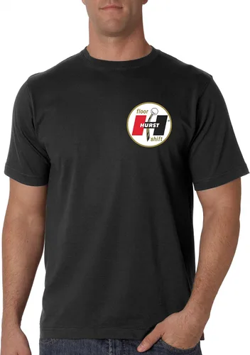 Miniatura 2 de Hurst Gold Floor Shift Black T-Shirt Hurst Shifter Wheels Decal Drag Gasser