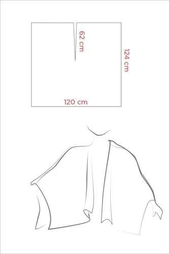 Miniatura 3 de Noruego Womens 100% Lana Merino Wrap Capa Chal Poncho suéter Escudo
