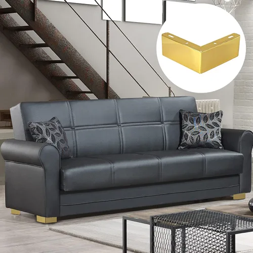 Miniatura 7 de Paquete de 4 patas de muebles de 2 pulgadas de altura, patas de muebles de diseño moderno, patas de metal de repuesto para sofá, mesa auxiliar