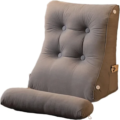 Miniatura 17 de Almohada de lectura triangular con cuña para cabecero y reposo de cama, cojín de apoyo para la espalda para leer, jugar, ver la televisión
