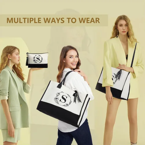 Miniatura 6 de BeeGreen Bolsa personalizada para mujeres, mamá, profesora, amigas, hermana, bolsas de regalo con bolsa de Comestic