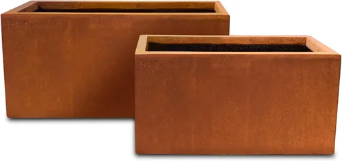Miniatura 14 de Kante Macetero rectangular de hormigón de 23.2 pulgadas de largo, macetas grandes para interiores y exteriores con orificio de drenaje y tapón