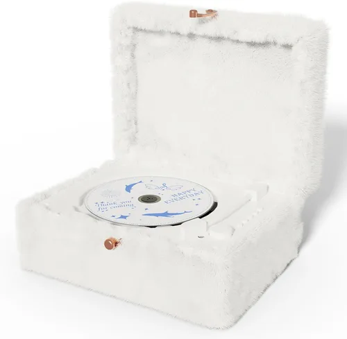 Miniatura 11 de Reproductor de CD rosa mullido con Bluetooth, control remoto