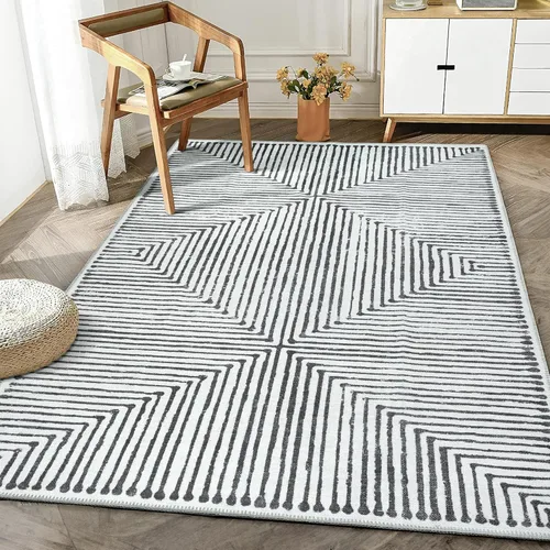 Miniatura 19 de Bloom Rugs Alfombra de pasillo lavable antideslizante de 12 pies – Beige/rosa moderno geométrico para entrada, pasillo, baño y cocina