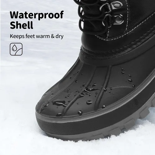 Miniatura 2 de DREAM PAIRS Botas de nieve, impermeables, con aislamiento, de invierno, para niño y niña