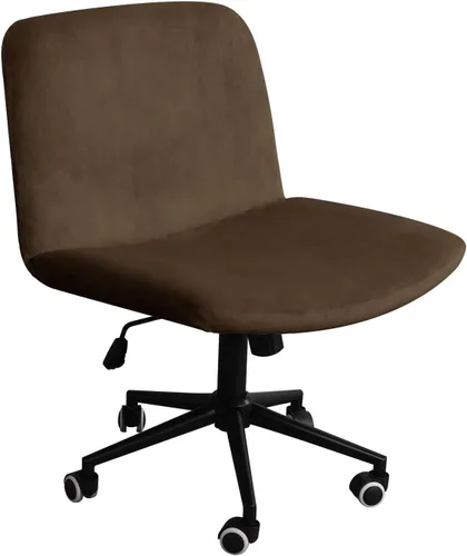 NICEEC Funda para silla cruzada sin brazos, para oficina, dormitorio, escritorio, tocador, computadora, respaldo medio, asiento ancho sin protector