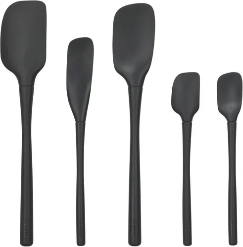 Miniatura 8 de Tovolo Juego de utensilios de silicona de 5 piezas (aguamarina clara): espátula, cuchara, raspador de tarros, mini espátula y mini cuchara Agua claro