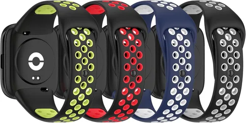 Correas compatibles con Redmi Watch 3 Lite/Redmi Watch 3 Active, correa de reloj de silicona suave y colorida de repuesto ajustable para reloj