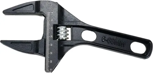 Sscon Llave inglesa ajustable de 0.236-2.677 in, llave inglesa de fontanería para baño, cocina, color negro