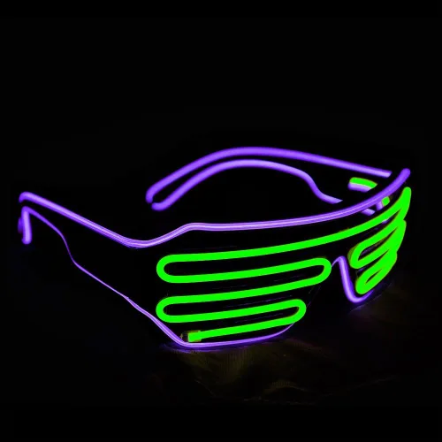 Miniatura 3 de PINFOX Lentes de sol LED con luz intermitente, para fiestas, 80 segundos, EDM RB03