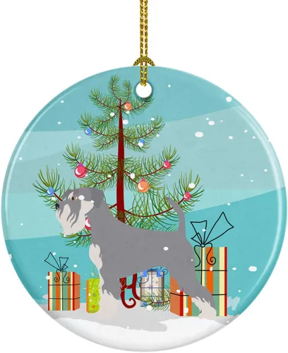 Miniatura 34 de Caroline's Treasures American Toy Fox Terrier - Adorno de cerámica de Navidad para colgar en el árbol de Navidad, decoración para el hogar, Navidad