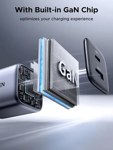 Miniatura 7 de UGREEN Cargador USB C de 35 W para iPhone 17 de carga rápida, Nexode 2 puertos GaN plegable PPS compacto y rápido bloque de cargador de pared