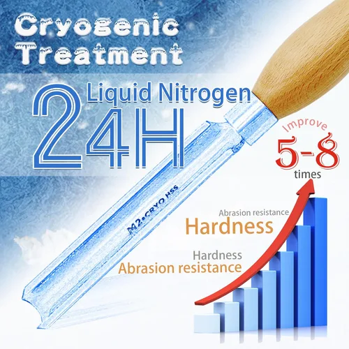 Miniatura 4 de Gouge de desbaste de husillo de 1 pulgada para torno de madera, herramientas de torneado de madera M2 Cryo HSS con mango de madera de haya