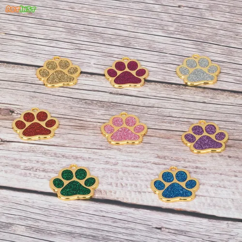 Miniatura 2 de Etiqueta para perro con grabado personalizado hasta 5 líneas de contenido para el nombre e información de tu mascota, bonita etiqueta de Azul
