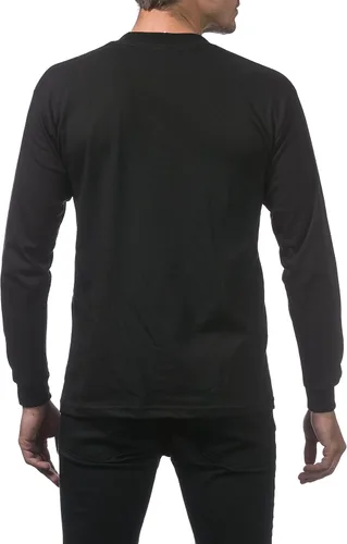 Miniatura 3 de Pro Club Paquete de 3 camisetas de manga larga de algodón pesado para hombre