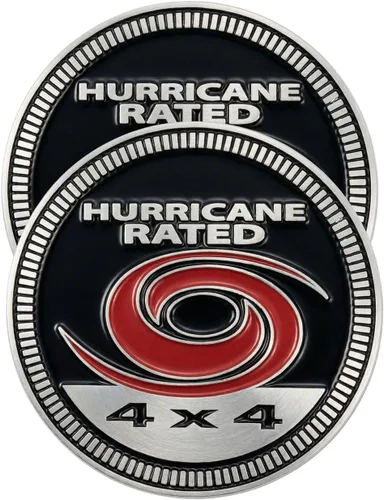 Miniatura 20 de 2 piezas de emblema de coche Boobie Rated, emblema automotriz metálico 4 x 4, emblemas de coche redondos de metal 3D, pegatinas de emblema de coche