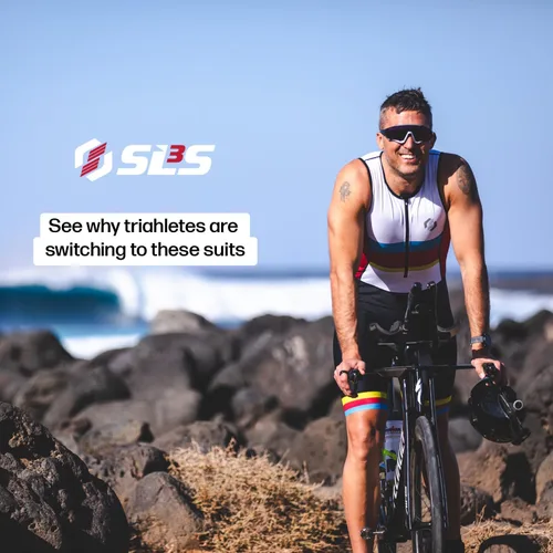 Miniatura 3 de SLS3 Trajes de triatlón para hombre, traje de triatlón duradero sin mangas para hombre, traje de triatlón ligero con 2 bolsillos para almacenamiento