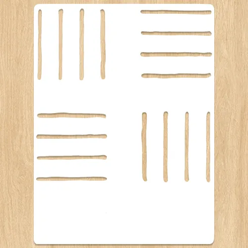 Plantilla de líneas geométricas modernas reutilizables de 12 x 16 pulgadas, plantilla grande de pared y suelo para pintar paredes, pisos, hormigón,