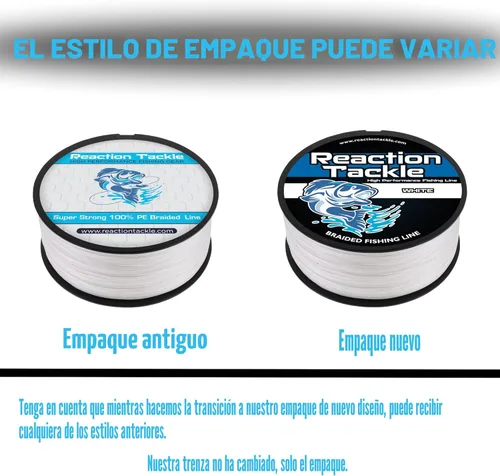 Miniatura 3 de Reaction Tackle - Línea de pesca trenzada de grado profesional de alto rendimiento para pesca en agua salada o agua dulce - Línea de pesca trenzada