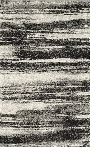 SAFAVIEH Retro Collection - Alfombra decorativa, 2 pies 3 pulgadas x 5 pies, gris oscuro y gris claro, diseño abstracto, no desprende pelusa y de
