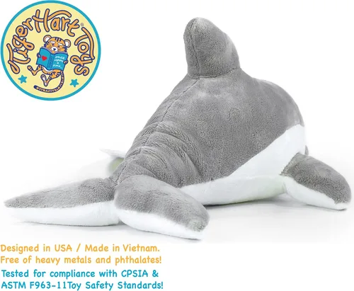 Miniatura 5 de TigerHart Dorian The Dolphin - Peluche de delfín de 11 pulgadas