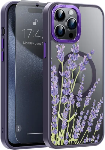 Miniatura 61 de Goodon Funda para iPhone 17 Pro con protector de pantalla de privacidad, compatible con Magsafe, a prueba de golpes, translúcida mate, bonita funda