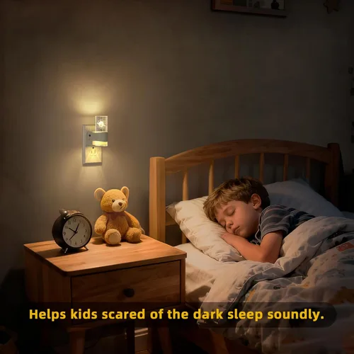 Miniatura 5 de Paquete de 2 luces LED de noche, regulable, sensor de atardecer a amanecer, brillo ajustable de 0-100 lúmenes, 3000 K, montaje en pared