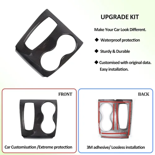 Miniatura 3 de Cubierta del panel de cambio para Honda Pilot 2016-2022 Ridgeline 2020-2023 Passport 2019-2023, protector antiarañazos para el marco del portavasos