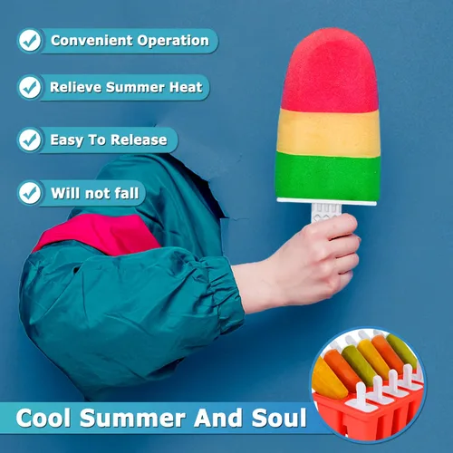 Miniatura 4 de Moldes de paletas de silicona de 12 cavidades, molde de paleta de hielo casero para niños, adultos y adolescentes, moldes de helado libres de BPA