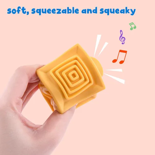 Miniatura 6 de Bloques apilables suaves para bebé, juguetes Montessori sensoriales para actividades para niños pequeños, regalos para niños y niñas de 6, 9, 12, 18