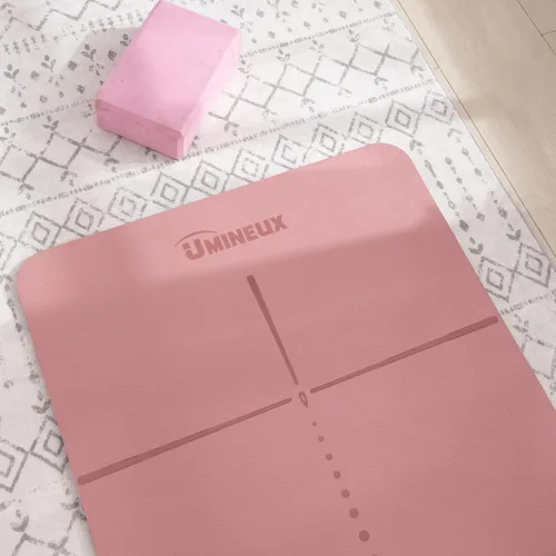 Miniatura 6 de UMINEUX Esterilla de yoga extra gruesa de 1/3 y 2/5 pulgadas antideslizante para mujeres, respetuosa con el medio ambiente, tapete de ejercicio