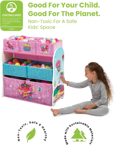Miniatura 3 de Delta Children Escritorio con silla con contenedor de almacenamiento + diseño y almacenamiento de 6 contenedores organizador de almacenamiento