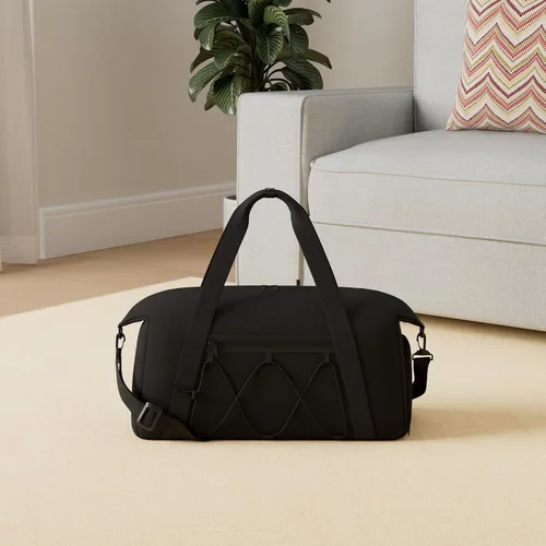 Miniatura 2 de BAGSMART Bolsa de gimnasio con compartimento para zapatos y bolsillo húmedo, bolsa de lona ligera para viajes deportivos, bolsa de transporte