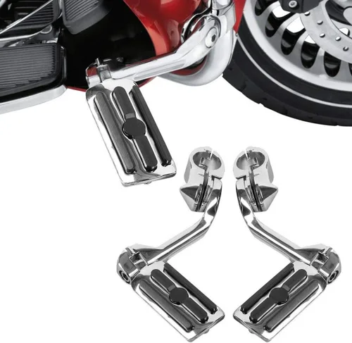 Miniatura 13 de TCMT Estribo corto de montaje en ángulo para carretera de 1 1/4 pulgadas para Harley Touring Road King Street Glide Road Glide Electra Glide Softail
