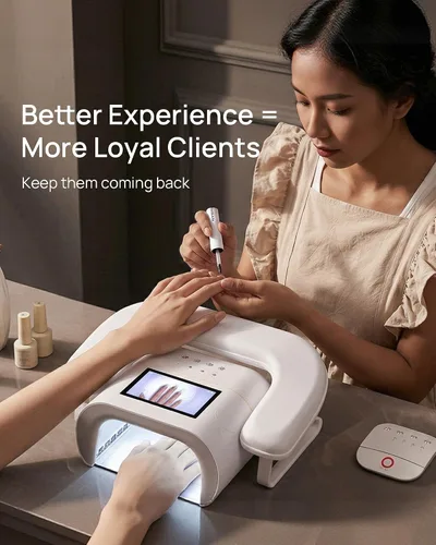 Miniatura 6 de Lámpara de uñas LED UV para uñas de gel – O NAIL AI Smart Precision Scan reduce la exposición a los rayos UV, secador de uñas de 109 LED