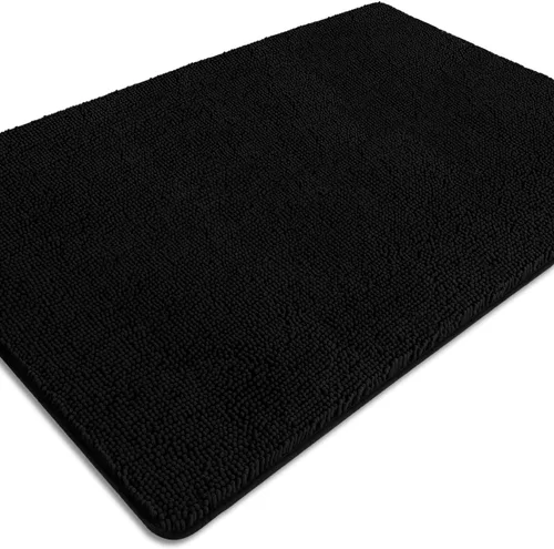 Miniatura 530 de Alfombra de baño pequeña de 12 x 18 pulgadas, lavable y absorbente, antideslizante, alfombra de baño de felpilla gruesa y suave para baño, ducha