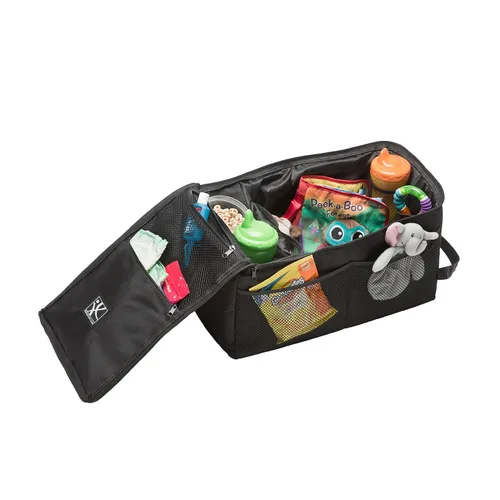 J.L. Childress Backseat Butler Organizador de asiento de automóvil para niños, accesorios esenciales para viajes y viajes por carretera,