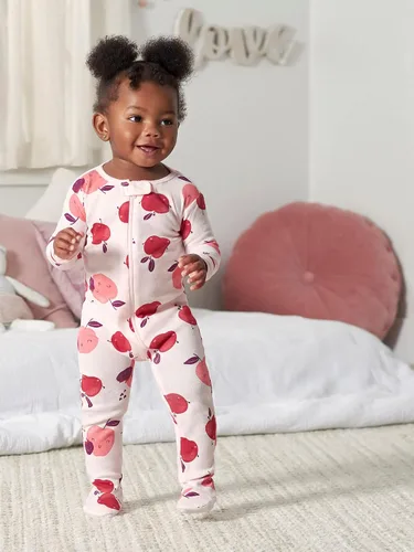 Miniatura 4 de Gerber Pijama con pies para bebé niña, paquete de 4