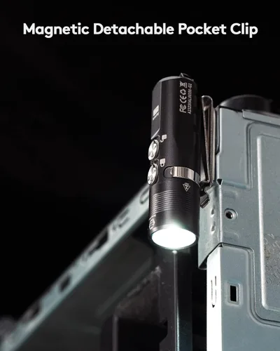 Miniatura 5 de RovyVon A23 G2 linterna recargable USB-C EDC de 1000 lúmenes, 6500K blanco frío 850mAh LED llavero linterna de bolsillo, con clip de bolsillo A23