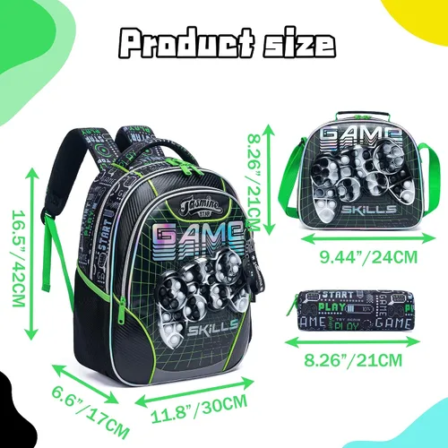 Miniatura 2 de Mochila para niñas de primaria preescolar para niños de la lonchera para la escuela