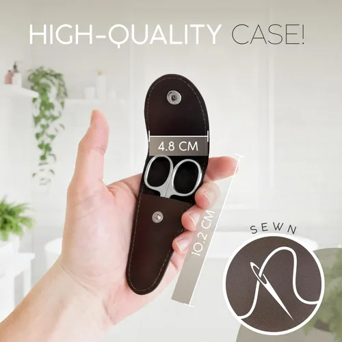 Miniatura 3 de Solingen - Tijeras curvadas para cutículas, acero alemán de precisión para manicura y pedicura, cuidado de cejas y pestañas, extra afiladas