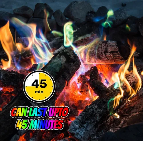 Miniatura 8 de Mystical Fire Merlin's Fire - Paquetes que cambian de color para fogatas, fogata de larga duración, encantada, multicolor, diversión familiar mágica