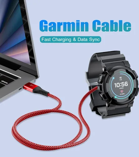 Miniatura 2 de sweguard Cable de carga Garmin Watch de 4 pies compatible con Garmin Fenix 8 7 7S 7X6 6S 6X 5 5S 5X, Forerunner 965 955 945 45 45S 245, Approach S10