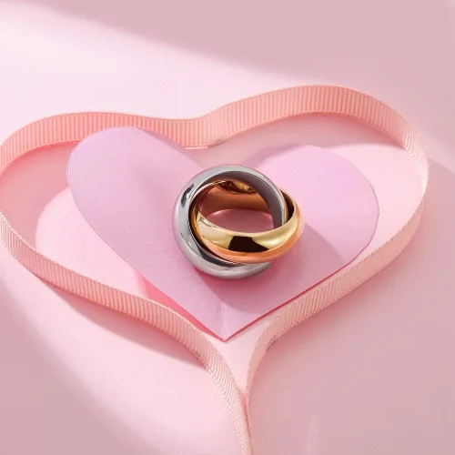Miniatura 6 de WISTIC Multi Colors Diamond Crystal Clover Bands Statement Rings for Women and Girls Infinity Interlocked Rolling Rings Cocktail Enhancer Finger