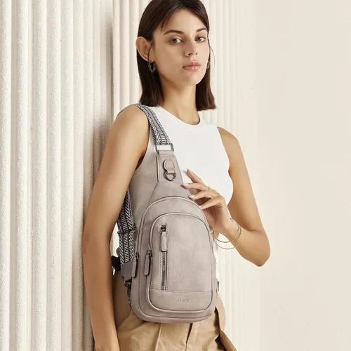 Miniatura 7 de CLUCI - Bolso cruzado para mujer, bandolera de piel, mochila para viajes