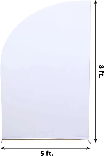 Miniatura 96 de Efavormart - Juego de 4 fundas de elastano beige para arco de media luna, fundas de telón de fondo Chiara de 2.5 pies a 7 pies para escenarios