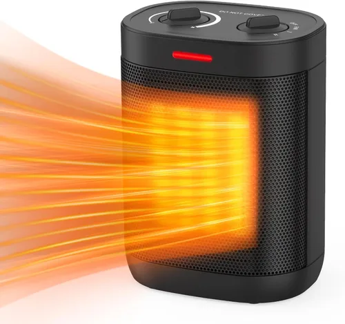Calentadores de espacio de 1500 W para usos en interiores, calentador eléctrico portátil con termostato, 3 modos, protección múltiple, calentador de