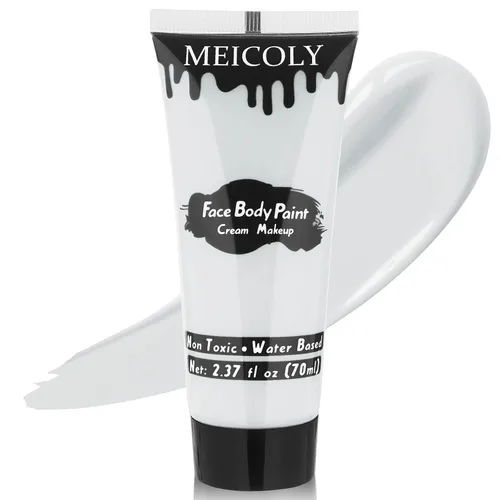Miniatura 27 de MEICOLY Pintura facial color morado claro crema, tubo grande de 2.37 onzas, pintura de cuerpo completo a base de agua para adultos y niños, pintura